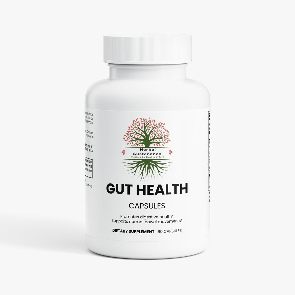 Gluten-free, vegetarian, allergen-free, non-GMO, vegan-friendly icons for gut health support supplement
