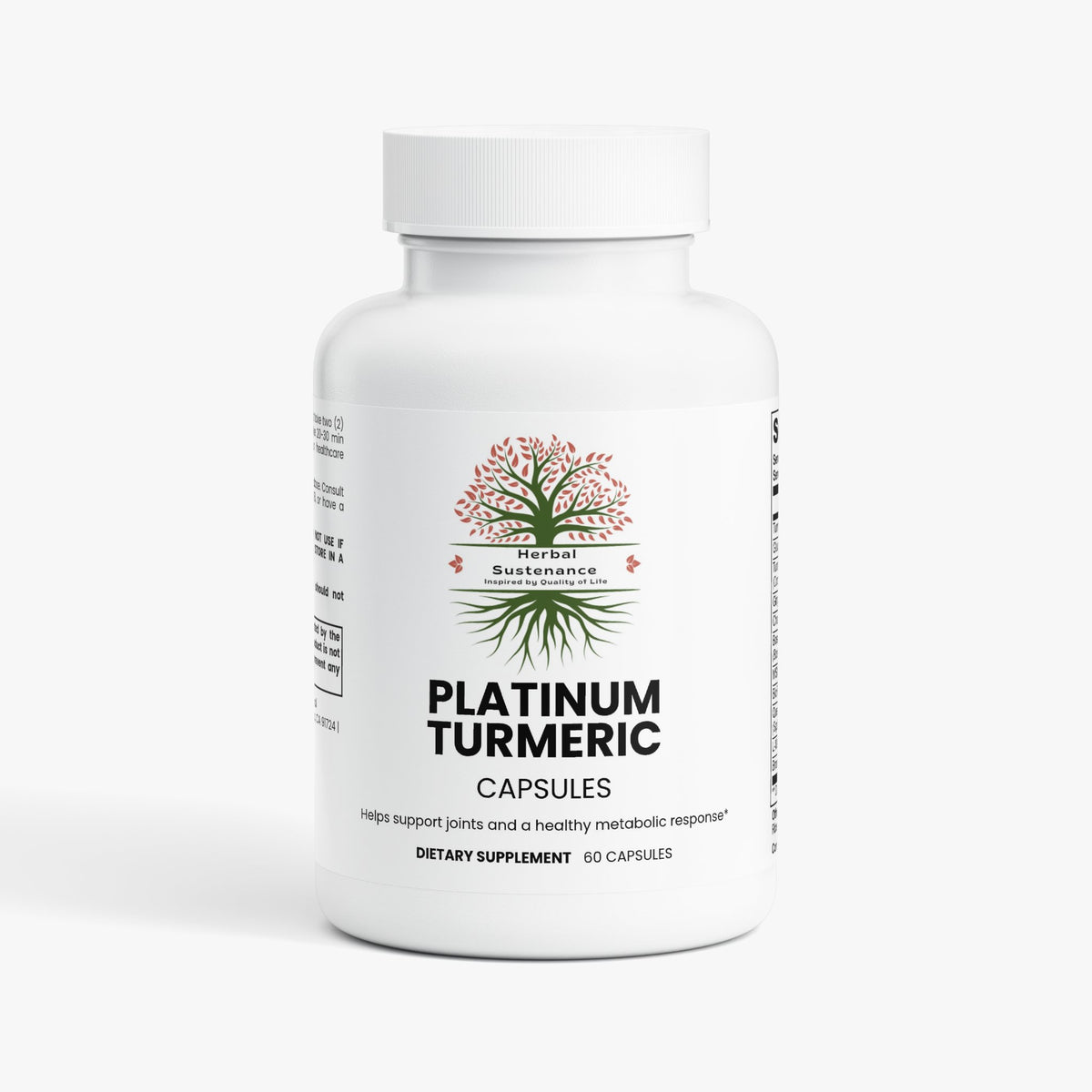 Platinum Turmeric supplement icons gluten-free lactose-free hormone-free all natural